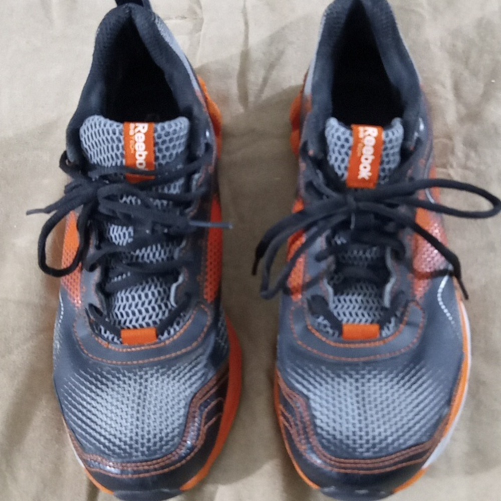 REEBOK ZIGTECH orange/gray ATHLETIC RUNNING SHOES 8